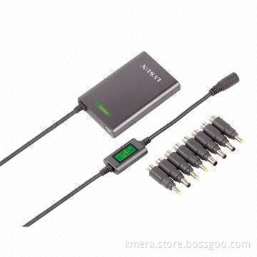 Ultra Slim Tablet PC AC Adapter with LCD Display, 15mm Thickness, Charge for Laptop, Phone